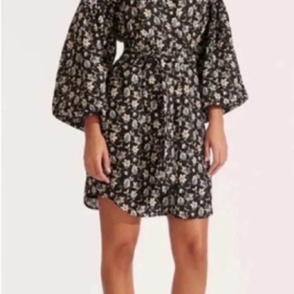 Veronica Beard EUC Sz 2 Sami Floral Mini Dress with Balloon Sleeves - Picture 3 of 11